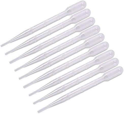 100pcs 3ml Gradulated Plastic Dropper Set Transfer Pipettes (Volume: 3 ml)