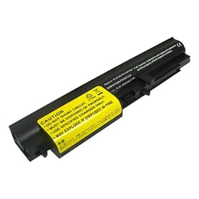 14.40V, 2600mAh, Li-ion, Replacement Laptop Battery for LENOVO ThinkPad R400, R61, R61i, T400, T61, T61p Series, (Fits selected models only), Compatible Part Numbers: 41U3196, ASM 42T5226, FRU 42T5225, FRU 42T5227