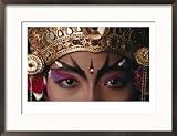 A Close View of a Face of a Balinese Dancer in Costume and Makeup Framed Photographic Poster Print by Paul Chesley, 29x21