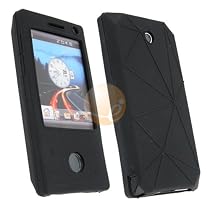 Silicone Skin Case for HTC Touch Diamond P3700, Black