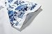 SSLR Men's Flowered Regular Fit Short Sleeve Button Down Shirts (X-Large, White Blue)