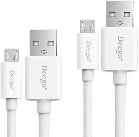 [2-Pack] Premium 3.3feet/1m Micro USB Cables Deego High Speed USB A Male to Micro B Sync and Charge Cables for Android, Samsung, HTC, Motorola, Nokia and More (2x3.3ft/1m white pack)