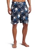 Free Country Men's Island Palm Plaid Free C Board Swimsuit