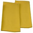 Bright Yellow Ribbed Cloth Dinner Napkins Set of 12
