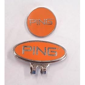 Orange Ping Magnetic Golf Ball Marker and Hat Clip