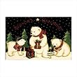 Holiday Polar Bears Novelty Rug