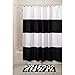 InterDesign Waterproof Mold and Mildew-Resistant  Zeno Shower Curtain, X-Wide, 108-Inch by 72-Inch, Black/White