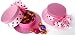 Light Pink With Black Accents Bonnet Hat Gift Box With Dozen Godiva Assorted Individually Wrapped Premium Filled Chocolate Candies