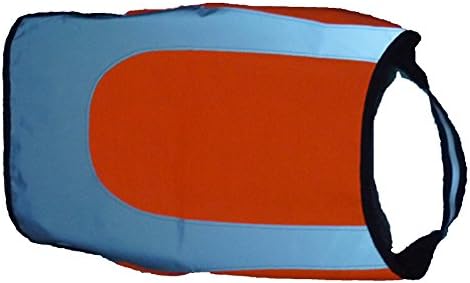 Lifeful® Dog High Visibility Waterproof Safe Reflective Polyester Outerwear, Easy, Comfy and Adjustable, for Walks, Travels or Work, Fluorescent Orange, Size L - Back Length 17.72 Inch