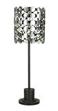 Candice Olson Sydney Buffer Lamp, Black & Chrome Base with Abalone Shell Shade, 10-Inch by 37-Inch