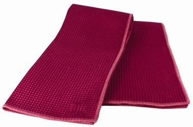 MUkitchen Mumicro Waffle Dishtowel, Eggplant, Set of 2