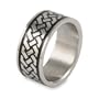 TRAX Laser Cut Polished Titanium Ring (10.0mm) - Size 12.0