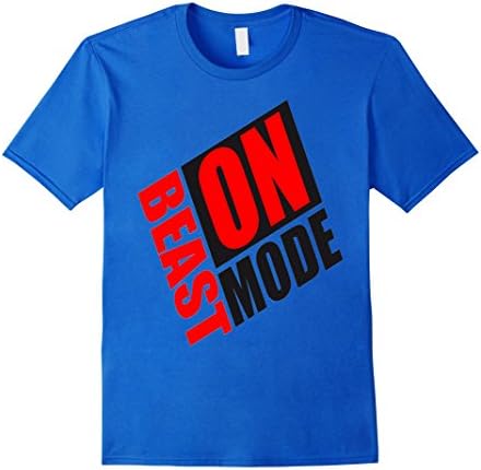 Beast Mode: ON  Bodybuilder shirt Adult &amp; kids t-shirt fun t - Male Medium - Royal Blue