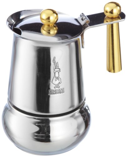 Bialetti Kitty 1 Tasse gold Espressokocher Edelstahl
