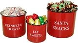 Candy Filled Christmas Canisters
