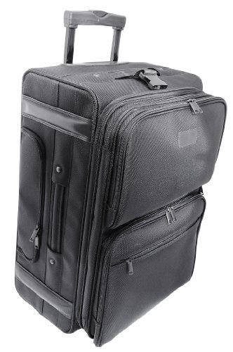 Kantek 22-Inch Rolling Dual-Side Computer Case/Overnighter with Zippered Suit Carrier (LGCC222) On Sale