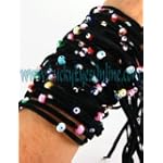 LOVE & LUCKY Black Velvet Evil Eye String Bracelet with Multicolor Beads-FREE SHIPPING (picture is showing 4/5 velvet bracelets)