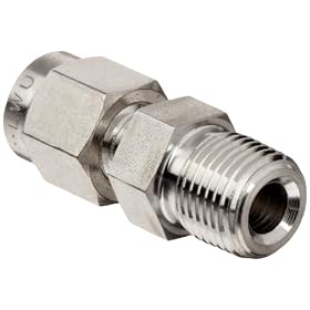 Parker 2MSC2N-316 316 Stainless Steel A-LOK Male Connector 1/8" Compression Fitting 1/8" Male NPT