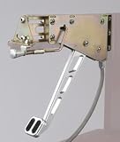 Lokar EFB-9003 Billet Aluminum Under-The-Dash Foot Operated Emergency Brake with Windowed Arm and Rubber