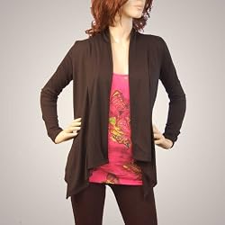 Sexy Wrap Fly Away Rayon Cardigan Sweater Stretch with Black Belt