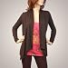 Sexy Wrap Fly Away Rayon Cardigan Sweater Stretch with Black Belt