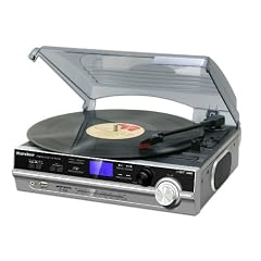 Karcher KA 8060 Schallplattenspieler (UKW-/MW-Tuner, SD-Kartenslot, USB) silber/schwarz