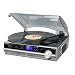 Karcher KA 8060 Schallplattenspieler (UKW-/MW-Tuner, SD-Kartenslot, USB) silber/schwarz