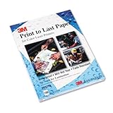 3M/COMMERCIAL TAPE DIV. Print to Last Coated Waterproof Paper for Laser Printer, 8-1/2x11, White, 100/Bx