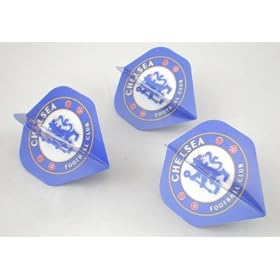 100% OFFICIAL CHELSEA FC CREST DART FLIGHTS X 3