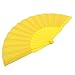 BIUBIU Handheld Fabric Hand Folding Fan, Yellow