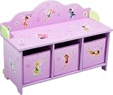 Delta Enterprise Disney Faires 3 Bin Storage Toy Bench