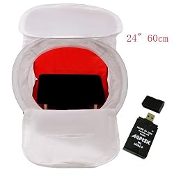 Studio Photography Softbox Light Tent Cube Soft Box 24" 60cm w/ AGPtek USB 2.0 All in one card reader