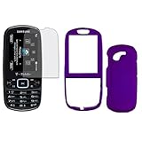 Samsung Gravity 3 T479 Combo Rubber Feel Purple Protective Case Faceplate C ....