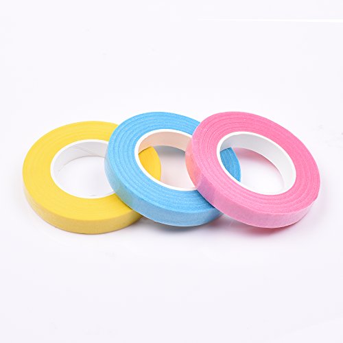 KLOUD City ® Yellow , Pink and Blue Flower Floral Stem Tape - 1/2 inch by 30 yard