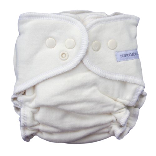 Sustainablebabyish Organic Fleece Fitted Diaper - Extra Large Natural