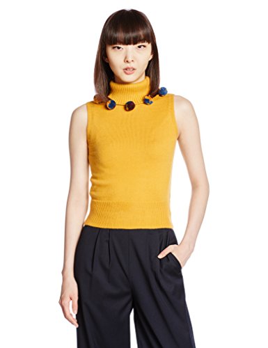 (リリーブラウン)Lily Brown ポンポンニットタンク