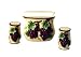 3pc Table Set, Napkin Salt & Pepper Shakers GRAPES 3-DIMENTIONAL