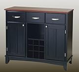 Stainless Steel Top on Black Server by Home Styles - Black (5100-0043)