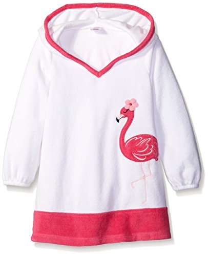 Gymboree Big Girls' White Swim Cover-Up with Flamingo