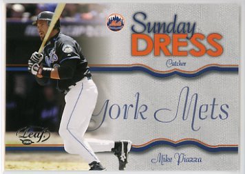 Mike Piazza New York Mets 2004 Leaf Sunday Dress #3 Baseball Card