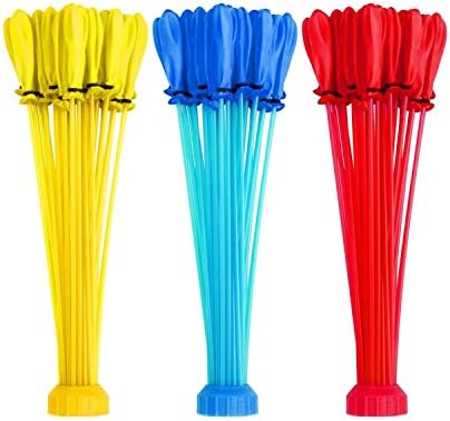 Water Balloons 3 different colors,Fun Generation 111 Total Water Balloons Fill in 60 Seconds