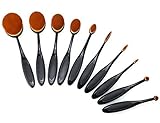 Makeup Brushes, VIVII Latest Version Professional 10 Piece Toothbrush Makeup Brush Set with Soft Oval Toothbrush Design with Gift Box