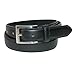 CTM® Mens Big & Tall Leather Basic Dress Belt with Silver Buckle