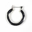 Sterling Silver Plain Hoop Earrings - Size: 31mm