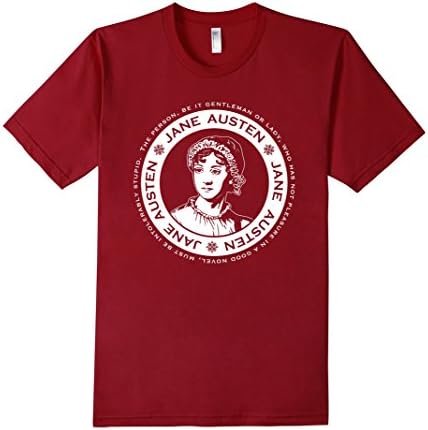 Jane Austen T-Shirt - Male Medium - Cranberry