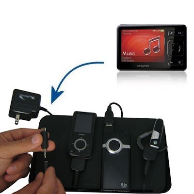 Gomadic Universal Charging Station for the Creative Zen (All GB Versions) and many other mobile devices - 2nd Generation Design - uses Gomadic TipExchange Technology - 4 tips included