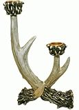 Decorative Deer Antler Tall Double Taper Candle Holder 8.25