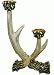 Decorative Deer Antler Tall Double Taper Candle Holder 8.25