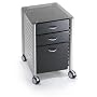 INNOVEX KG02 Filing Cabinet, Black Glass