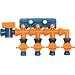 Loc-Line Coolant Hose Total Flow Control Manifold, Acetal Copolymer, 1/4" Hose ID